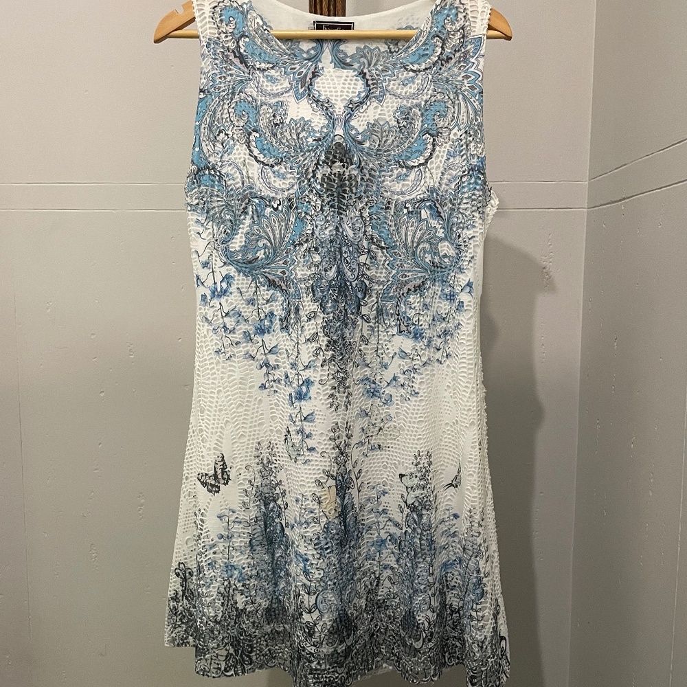 Two layers, romper dress, women size small, made in Italy by Froccella